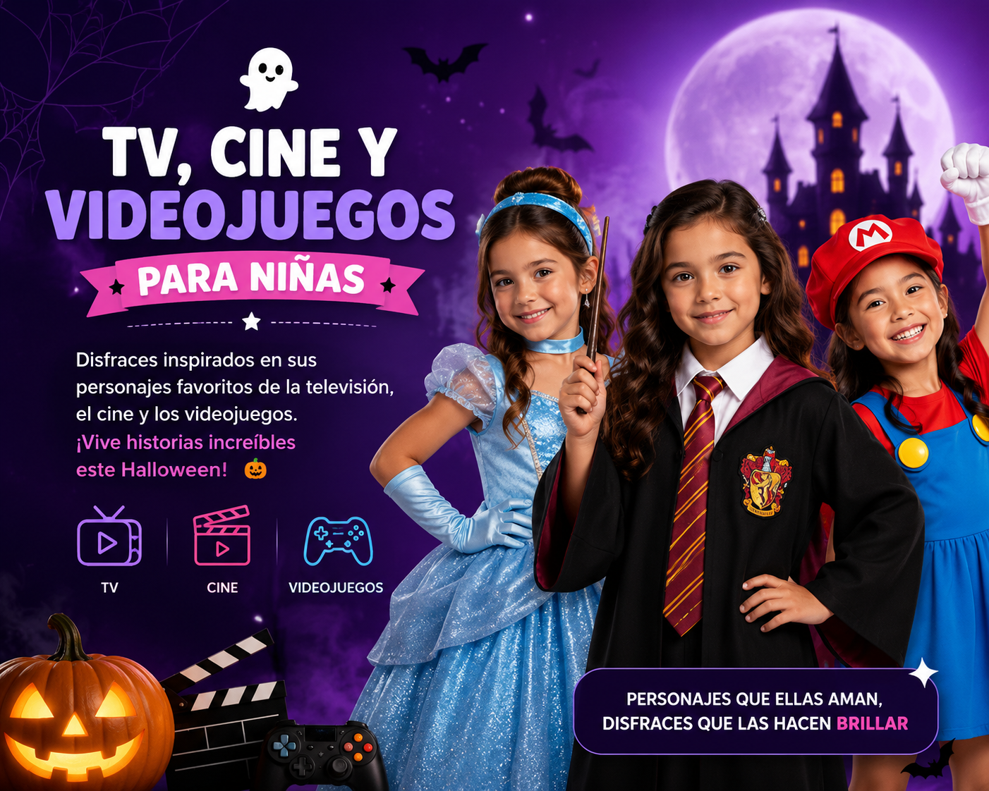 TV, cine y videojuegos para niñas
