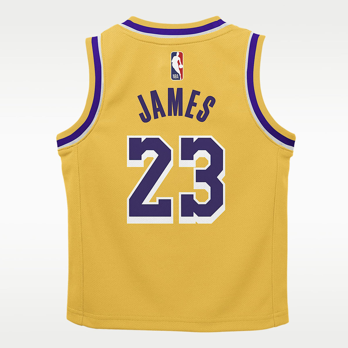 Jersey Nike de la NBA Replica infantil LeBron James Los Angeles Lakers Icon Edition – Amarillo – vista 2