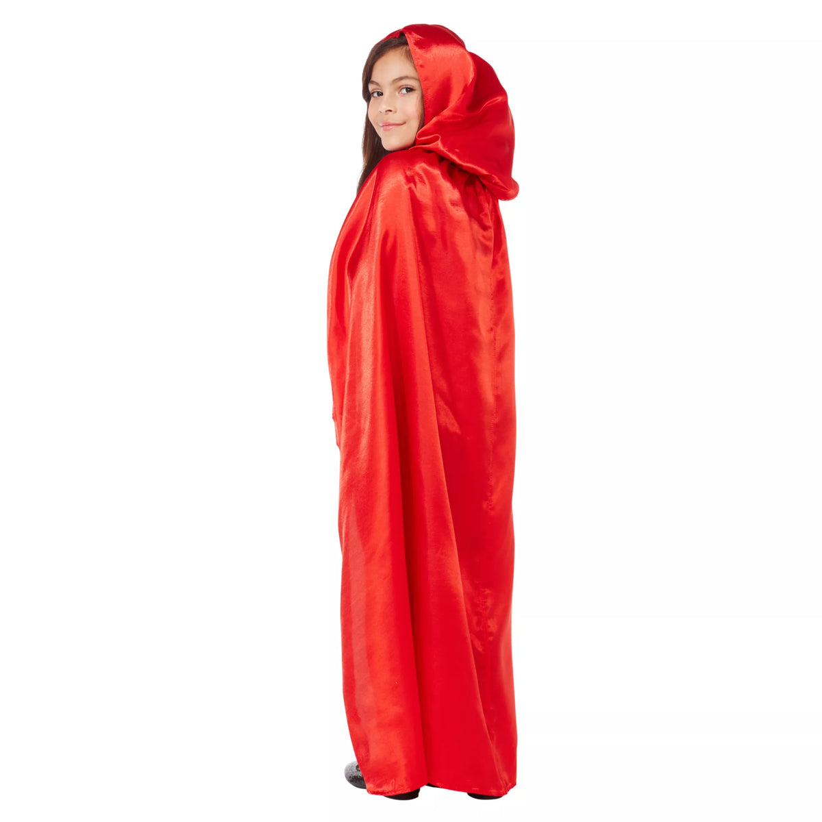 Capa roja de satén para niña - imagen 4