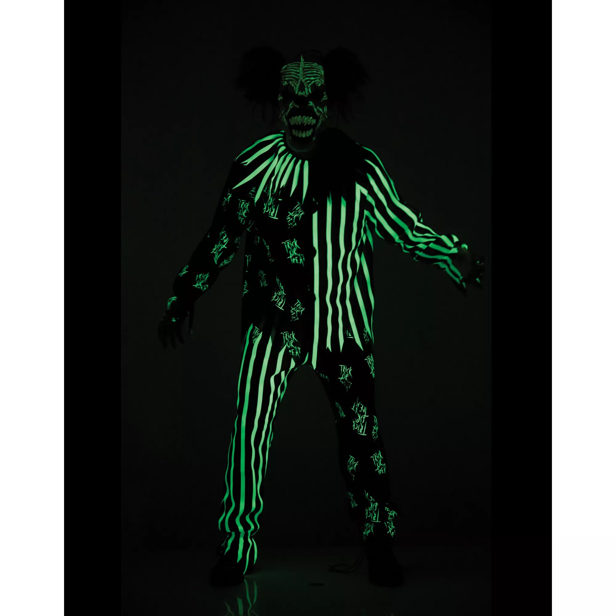 Disfraz de payaso que brilla en la oscuridad para niño - imagen 2