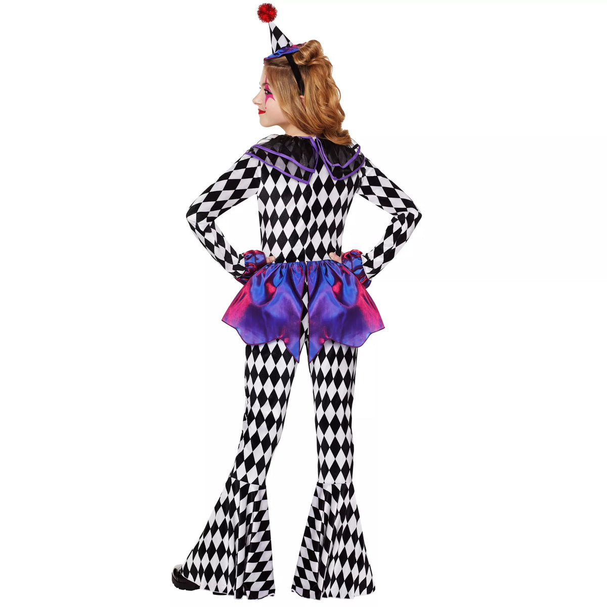 Disfraz con unitardo de payasa de carnaval para niña - imagen 2
