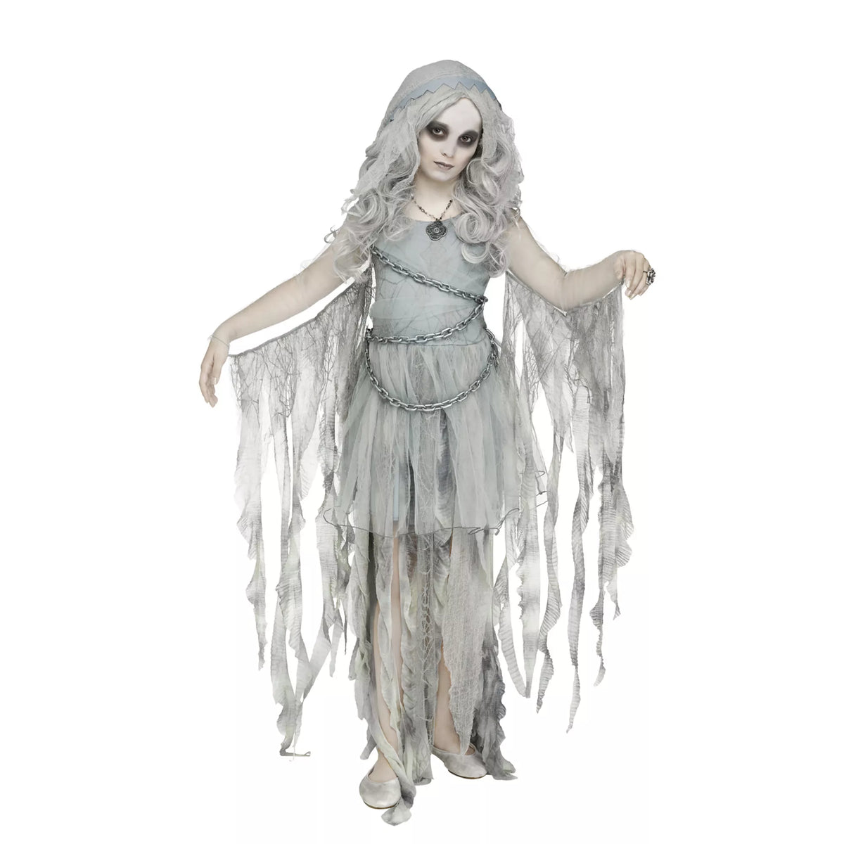 Disfraz de fantasma encantado para niña - imagen 1
