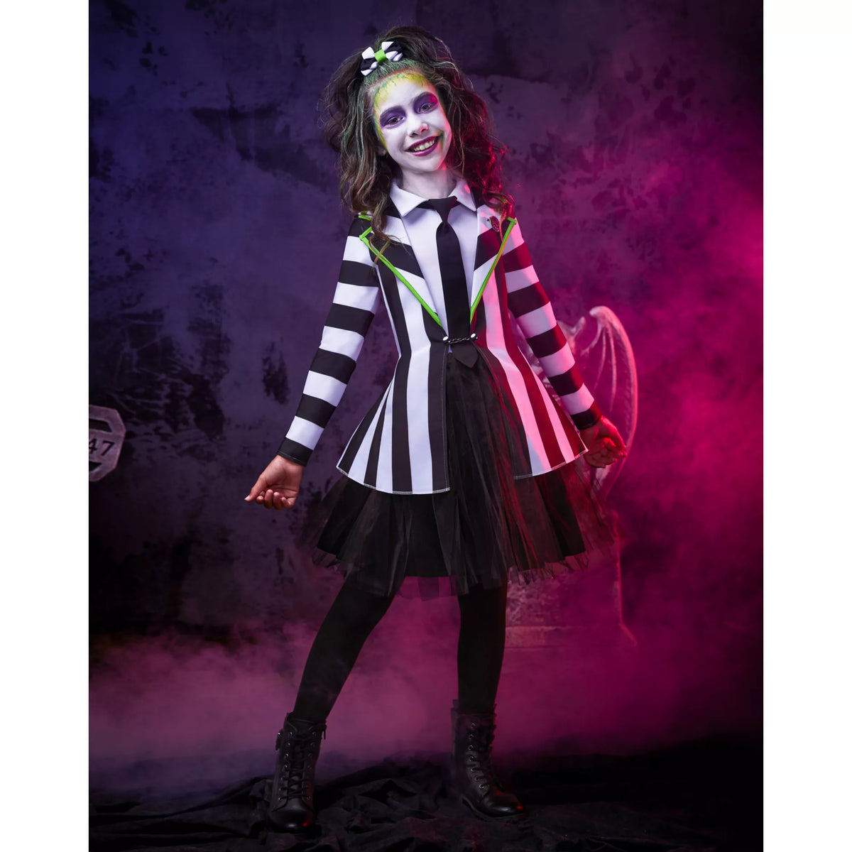 Disfraz de Beetlejuice para niña - imagen 1