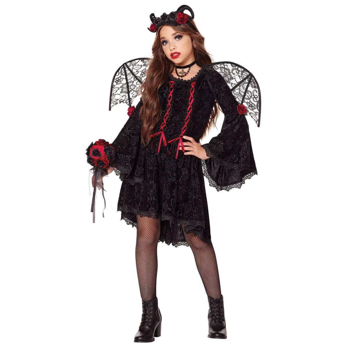 Disfraz de diablita gótica para niña - imagen 1