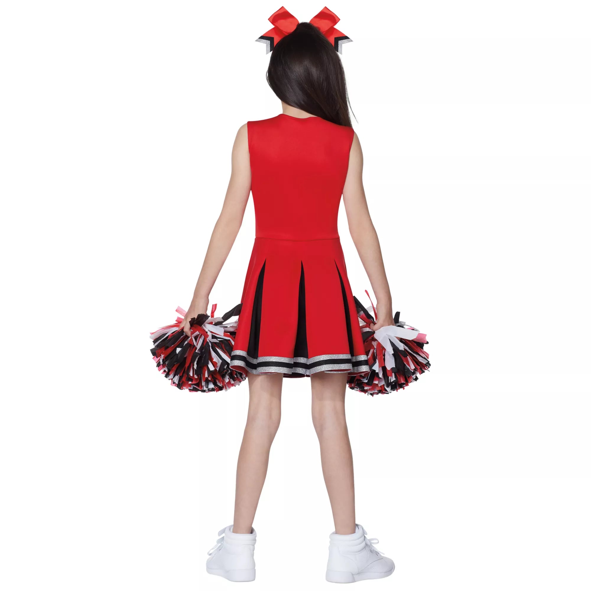 Disfraz de porrista roja y negra para niña - imagen 2