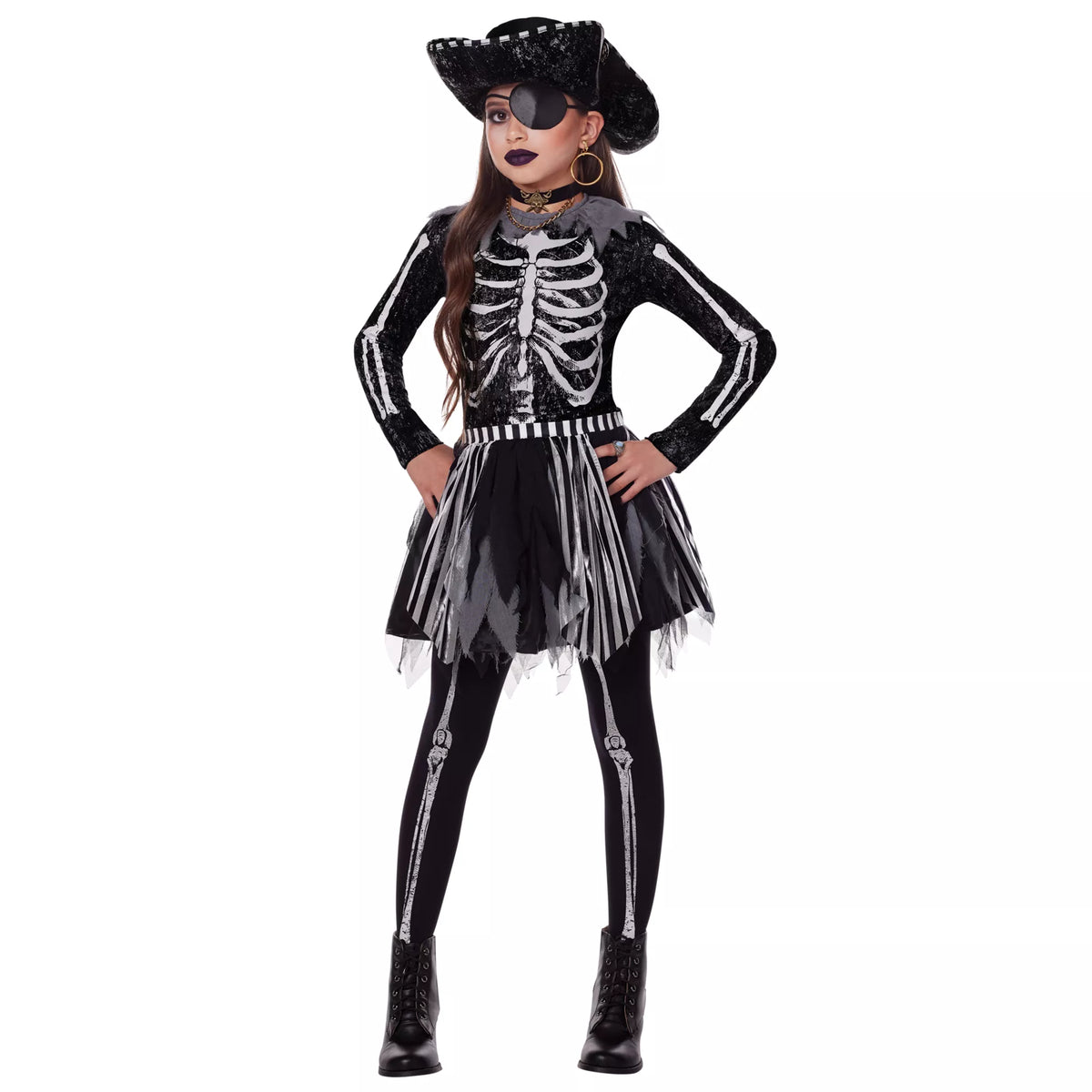 Disfraz de pirata esqueleto para niña - imagen 1