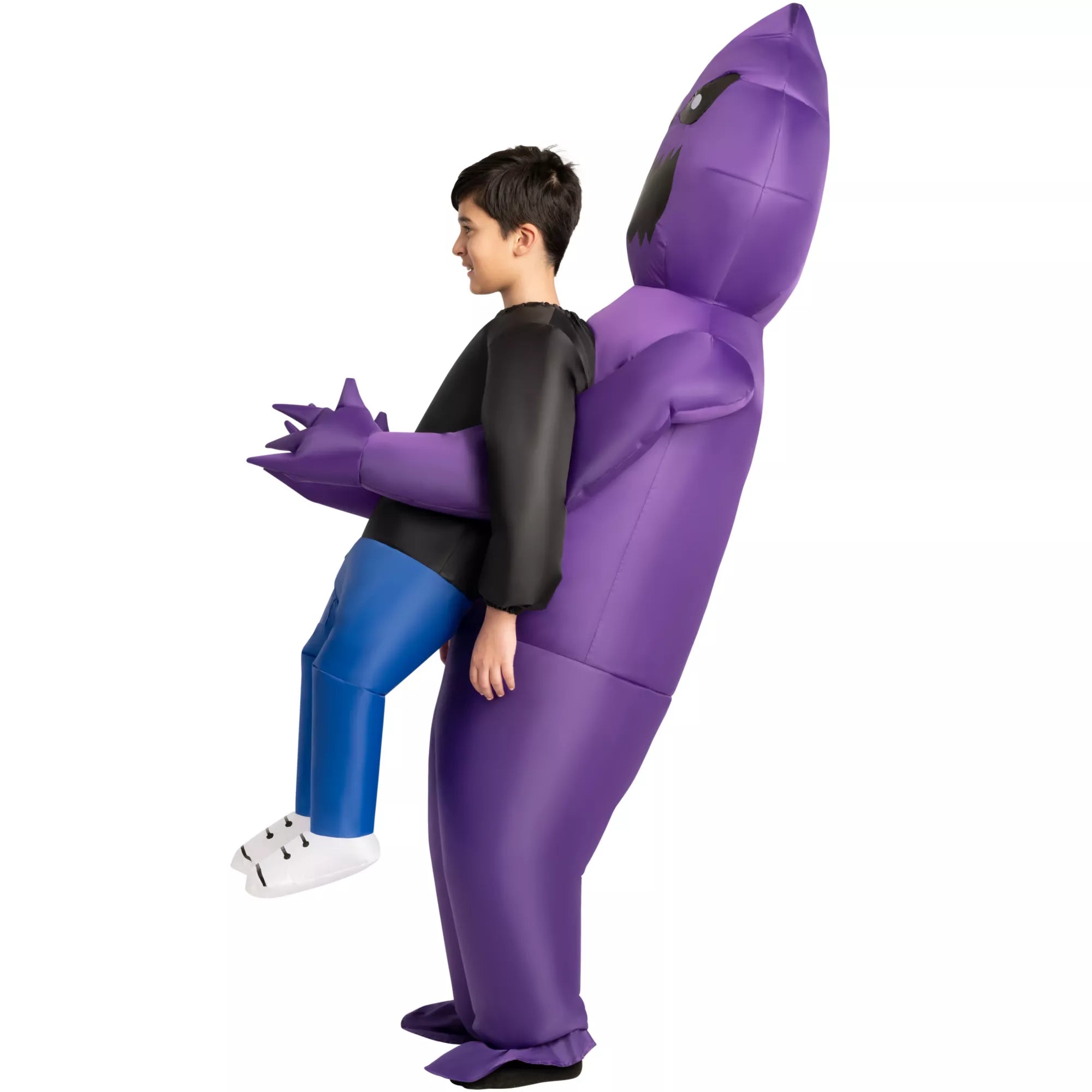 Disfraz inflable iluminado de ghoul morado cargador para niño - imagen 2