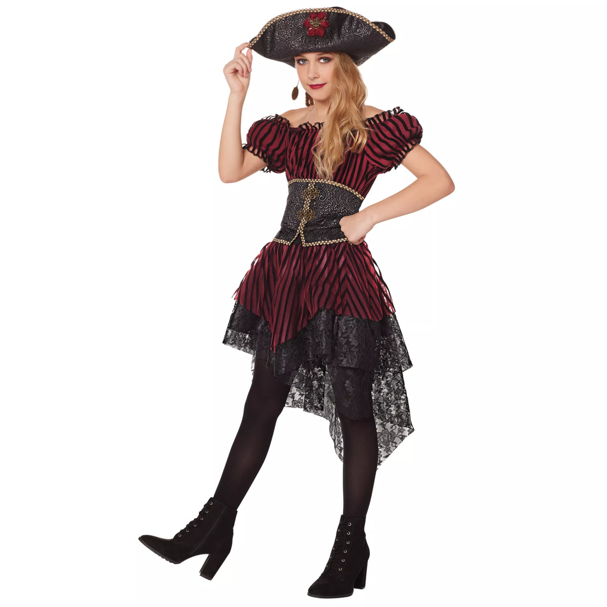 Disfraz de bella pirata bucanera para niña - imagen 1