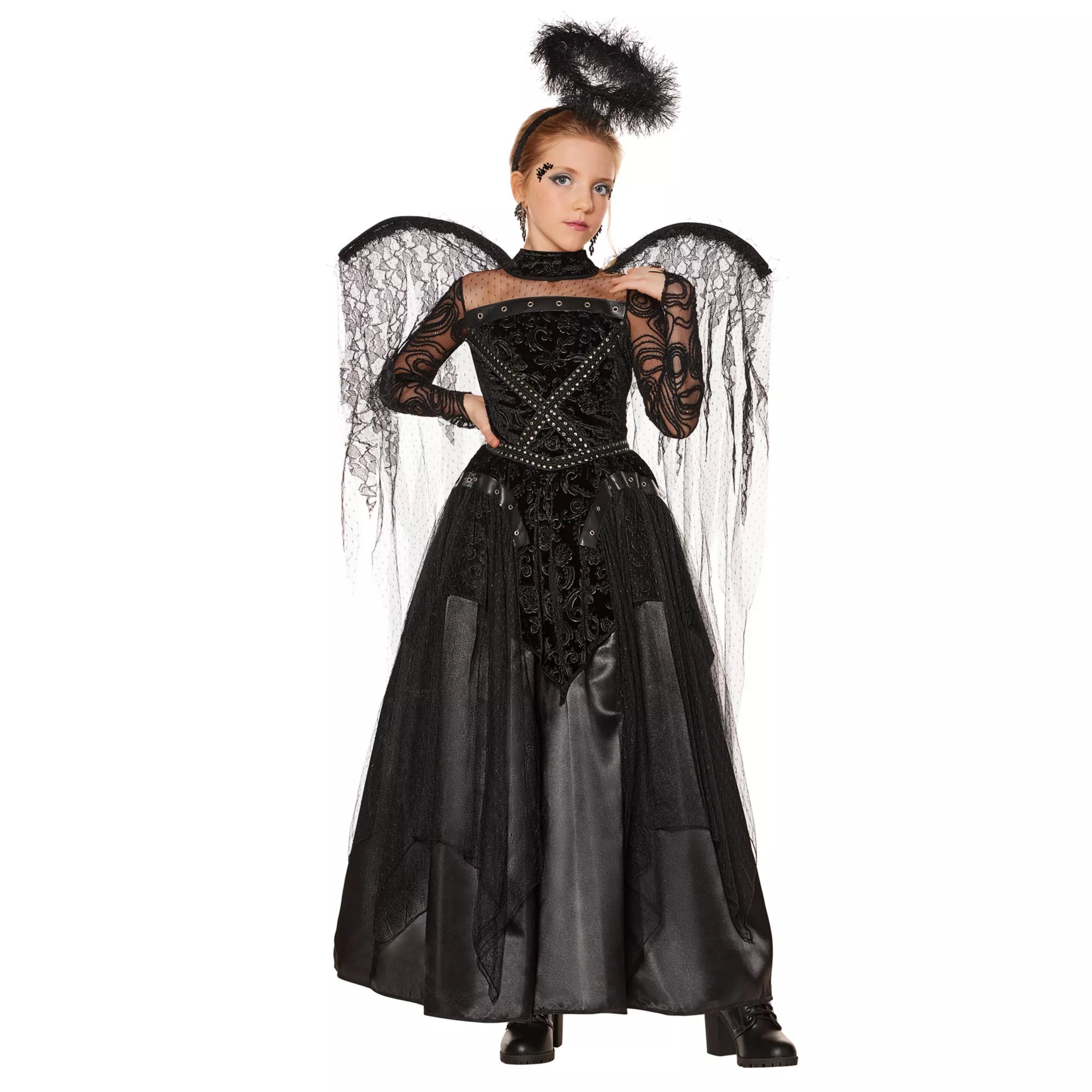 Disfraz de ángel de la oscuridad para niña – The Signature Collection - imagen 1