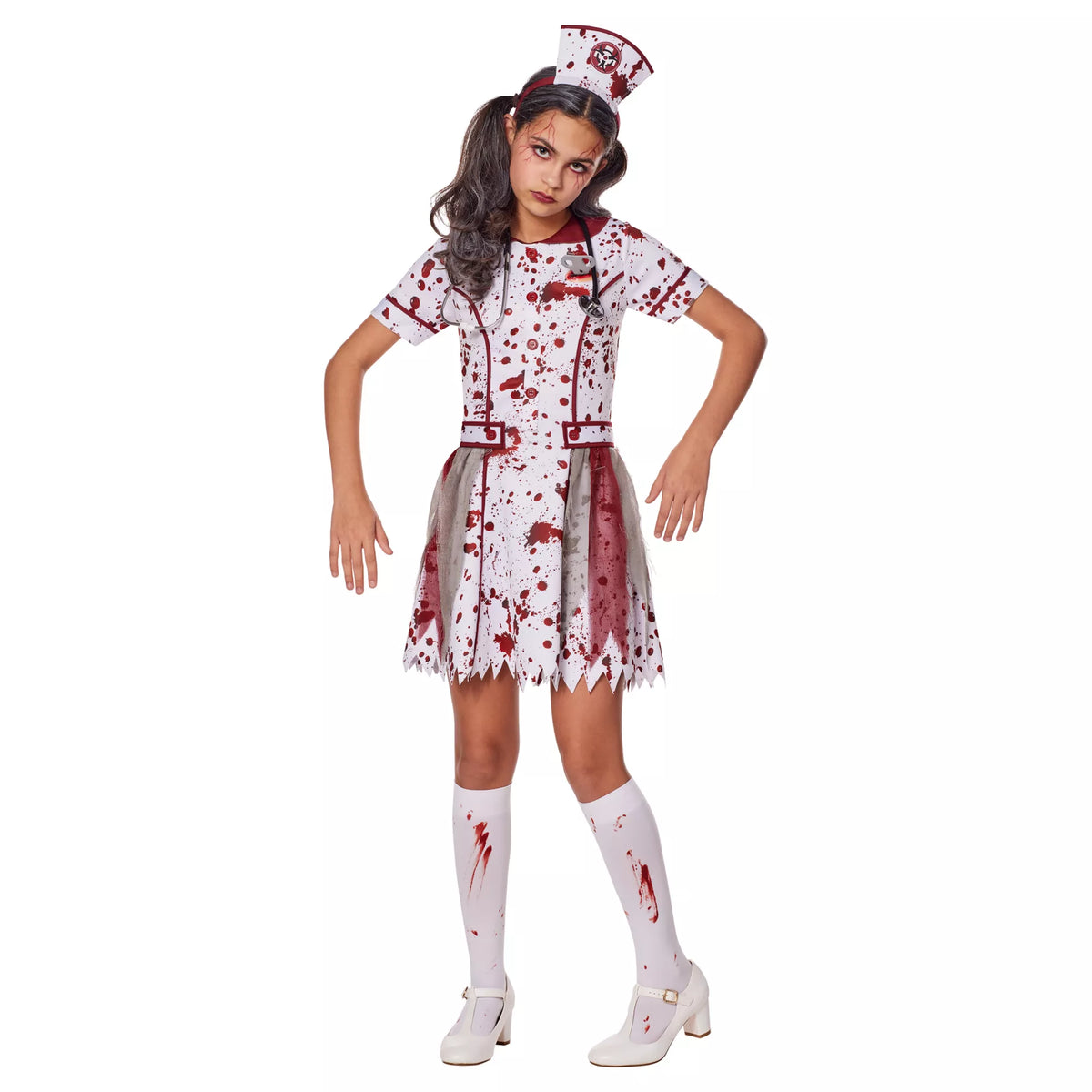 Disfraz de enfermera zombi para niña - imagen 1