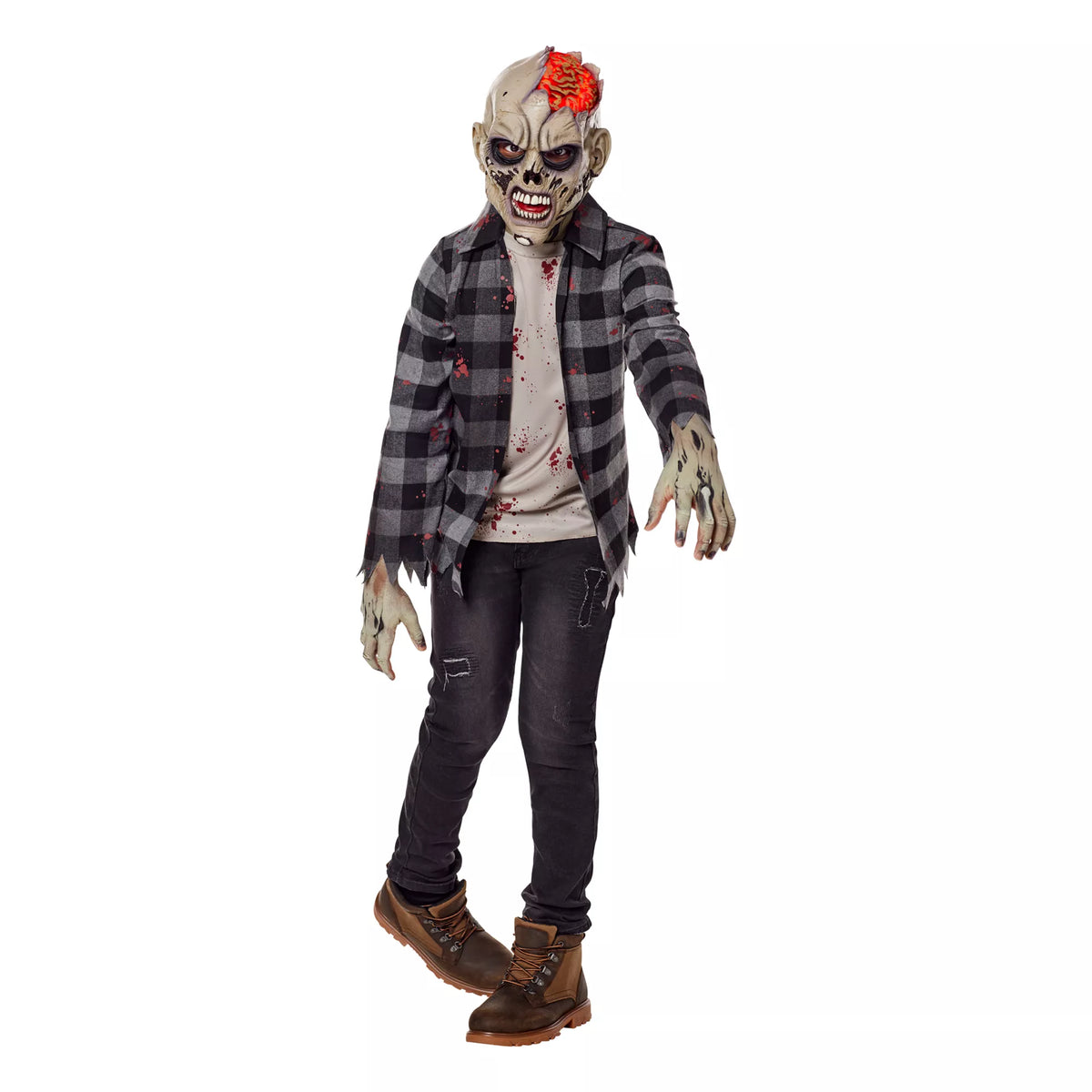 Disfraz iluminado de zombi no muerto para niño - imagen 1