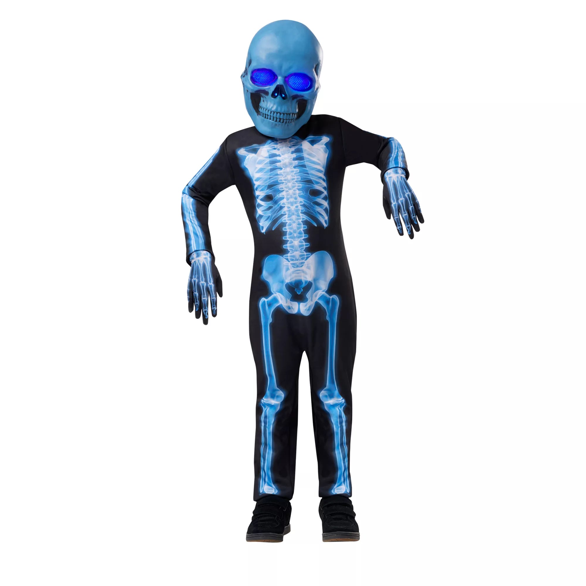 Disfraz de esqueleto azul de rayos X para niño pequeño - imagen 1