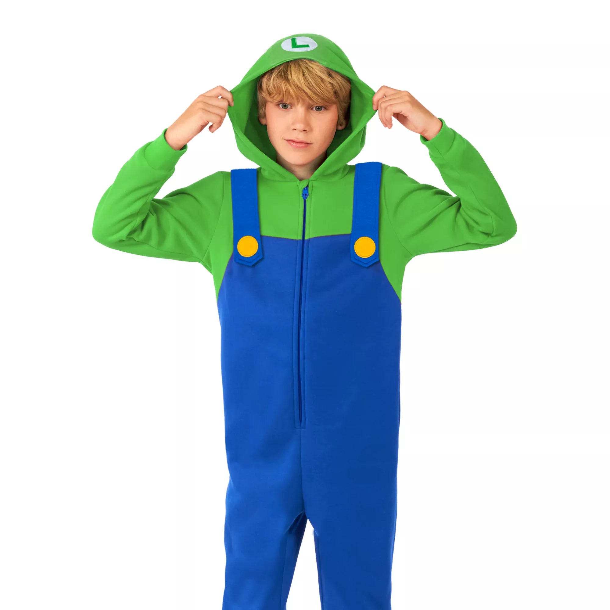 Disfraz con enterizo de Luigi para niña – Super Mario Bros. - imagen 1
