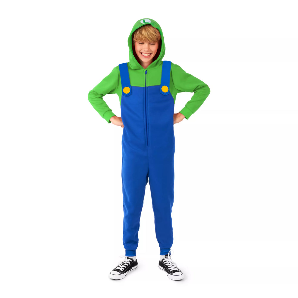 Disfraz con enterizo de Luigi para niña – Super Mario Bros. - imagen 2