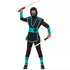 Disfraz de ninja azul iluminado con cable EL para niño - imagen 1
