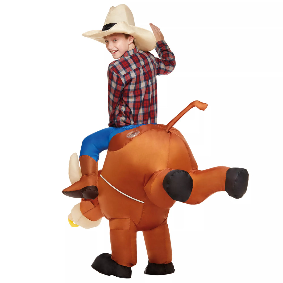 Disfraz inflable de jinete de toro para niño - imagen 2