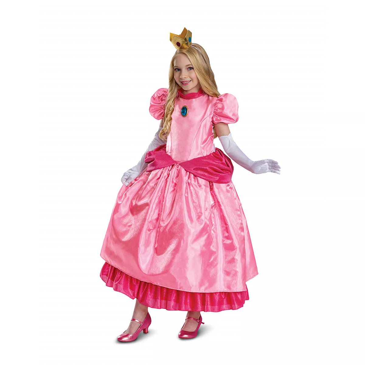 Disfraz deluxe de Princess Peach para niña – Super Mario Bros. - imagen 1