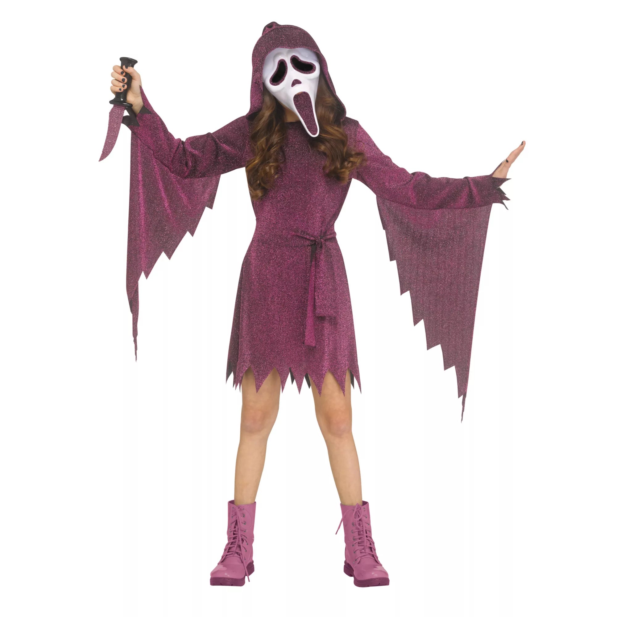 Disfraz con vestido de Pink Ghost Face Bling para niña - imagen 1