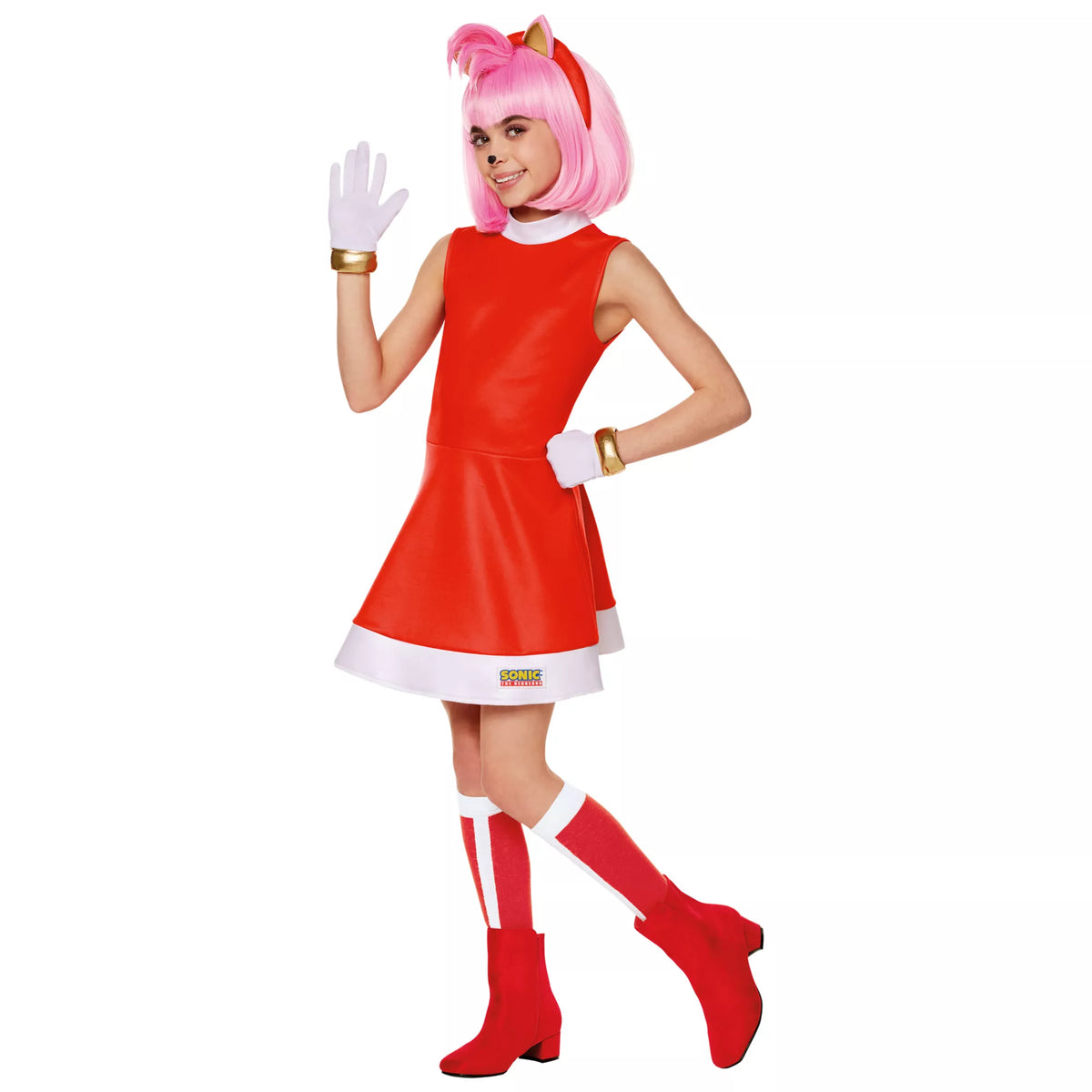 Disfraz de Amy Rose para niña – Sonic the Hedgehog - imagen 1