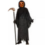 Disfraz de segador con calabaza cromada para niño - imagen 1