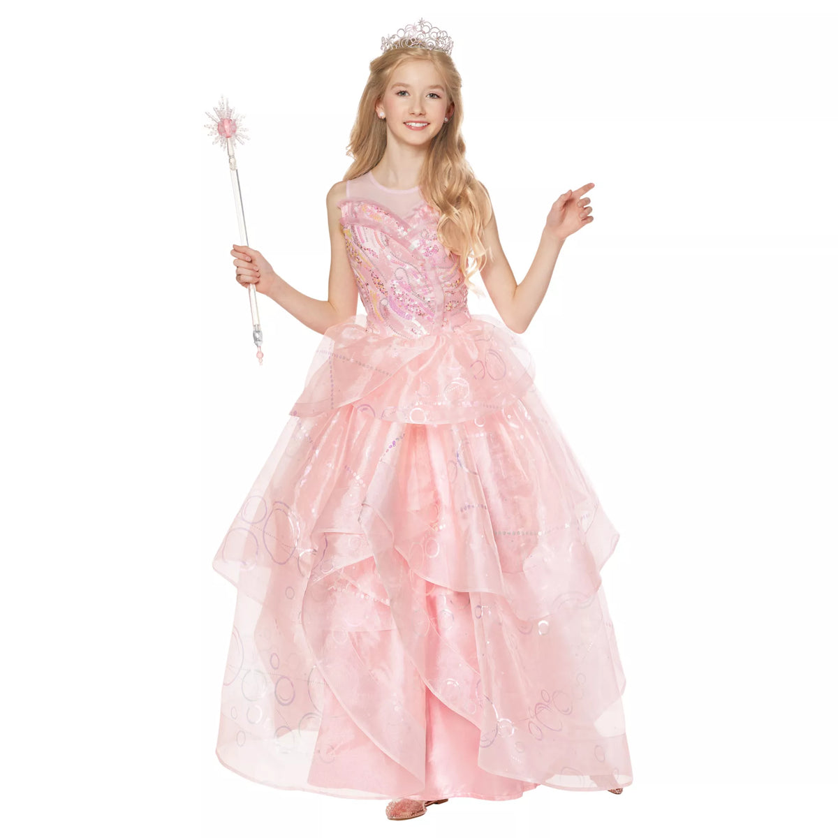 Disfraz deluxe de Glinda para niña – Wicked - imagen 1
