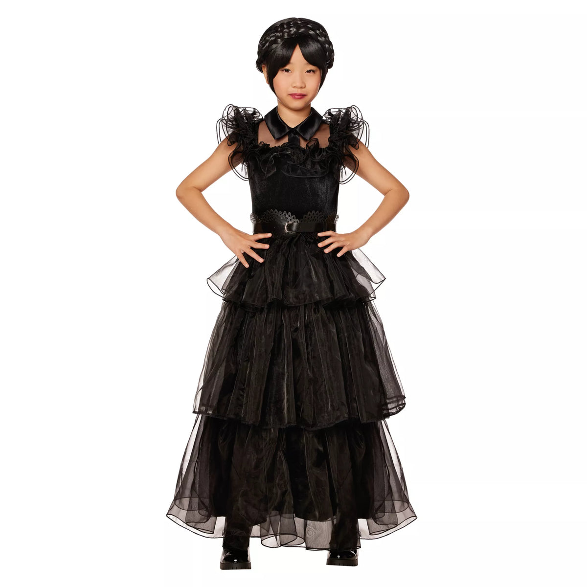 Disfraz deluxe de Wednesday Addams Rave'N Dance para niña - imagen 1