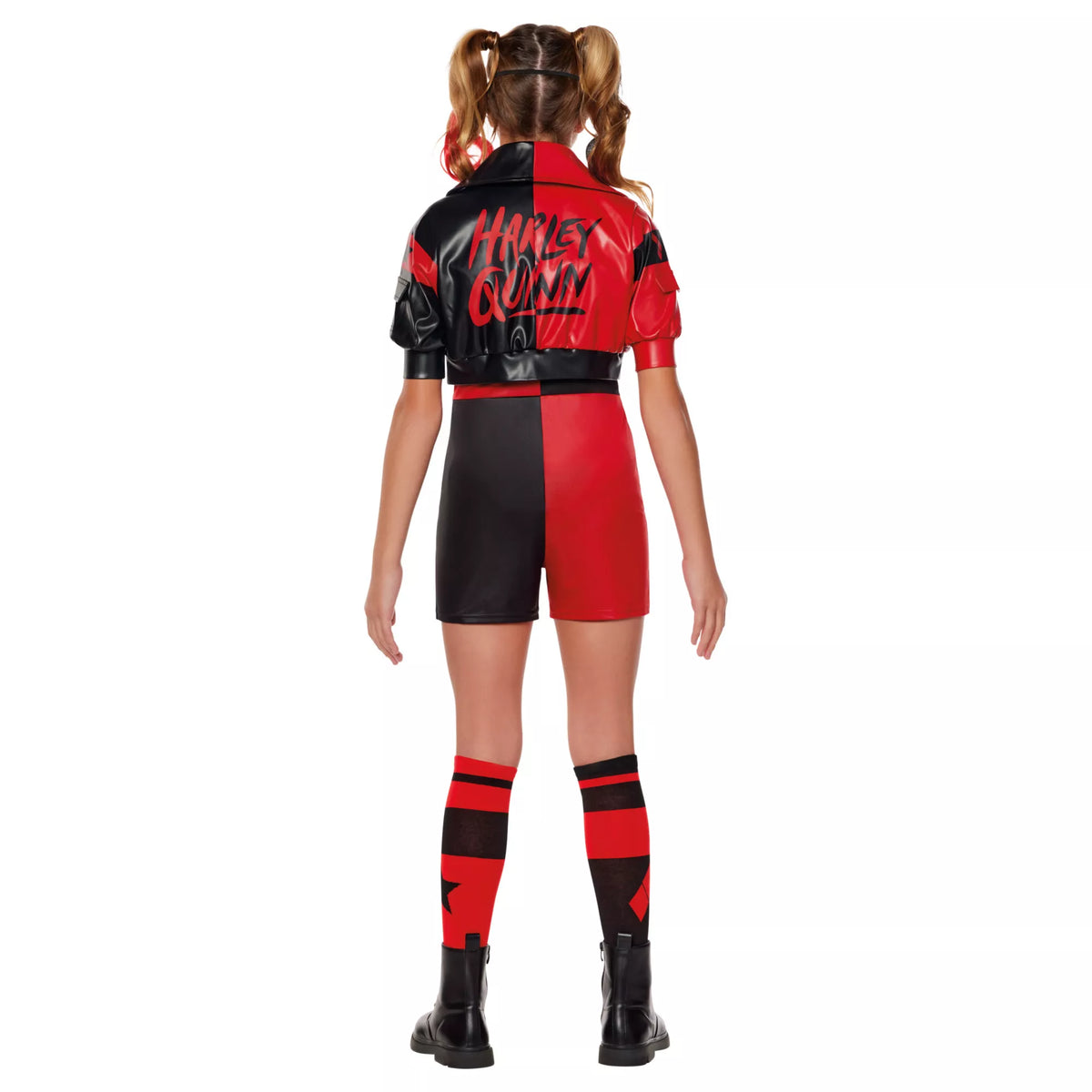 Disfraz con enterizo negro y rojo de Harley Quinn para niña – DC Villains - imagen 2