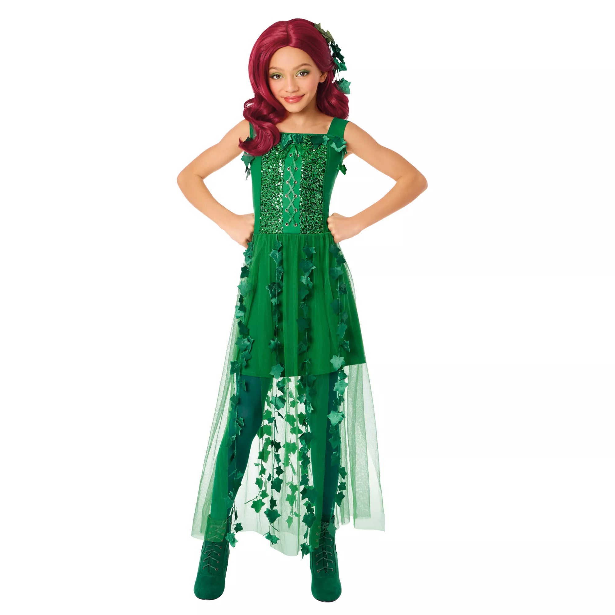 Disfraz con vestido de Poison Ivy para niña – DC Villains - imagen 1