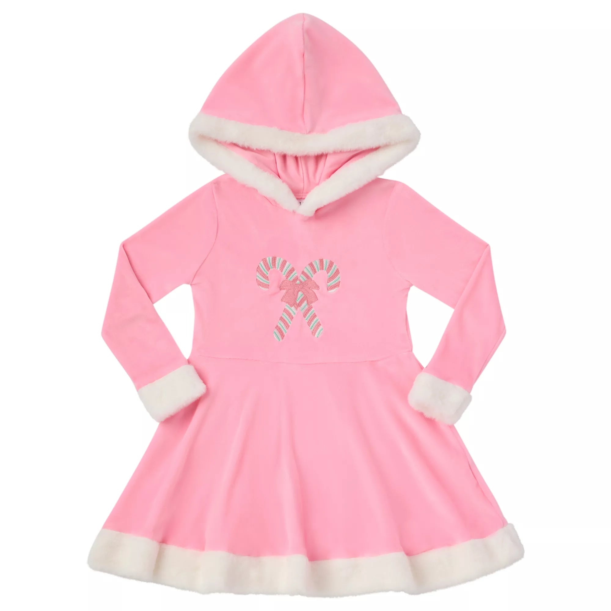 Disfraz de Vestido con Capucha Bastón de Caramelo Rosa para Niña Spirit Halloween