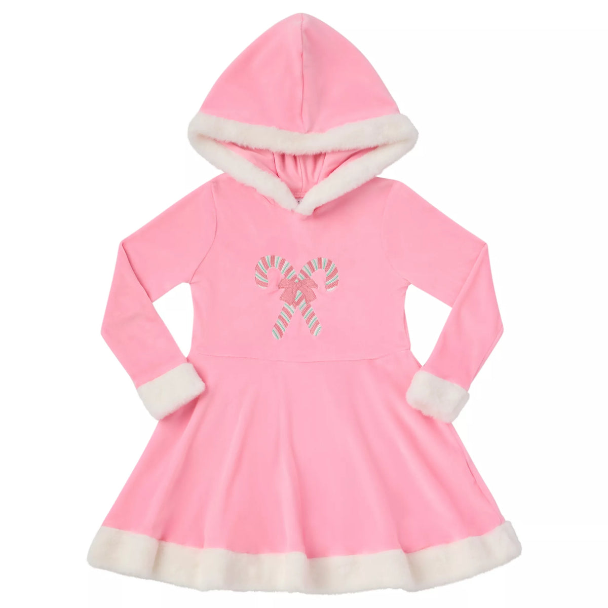 Disfraz de Vestido con Capucha Bastón de Caramelo Rosa para Niña Spirit Halloween