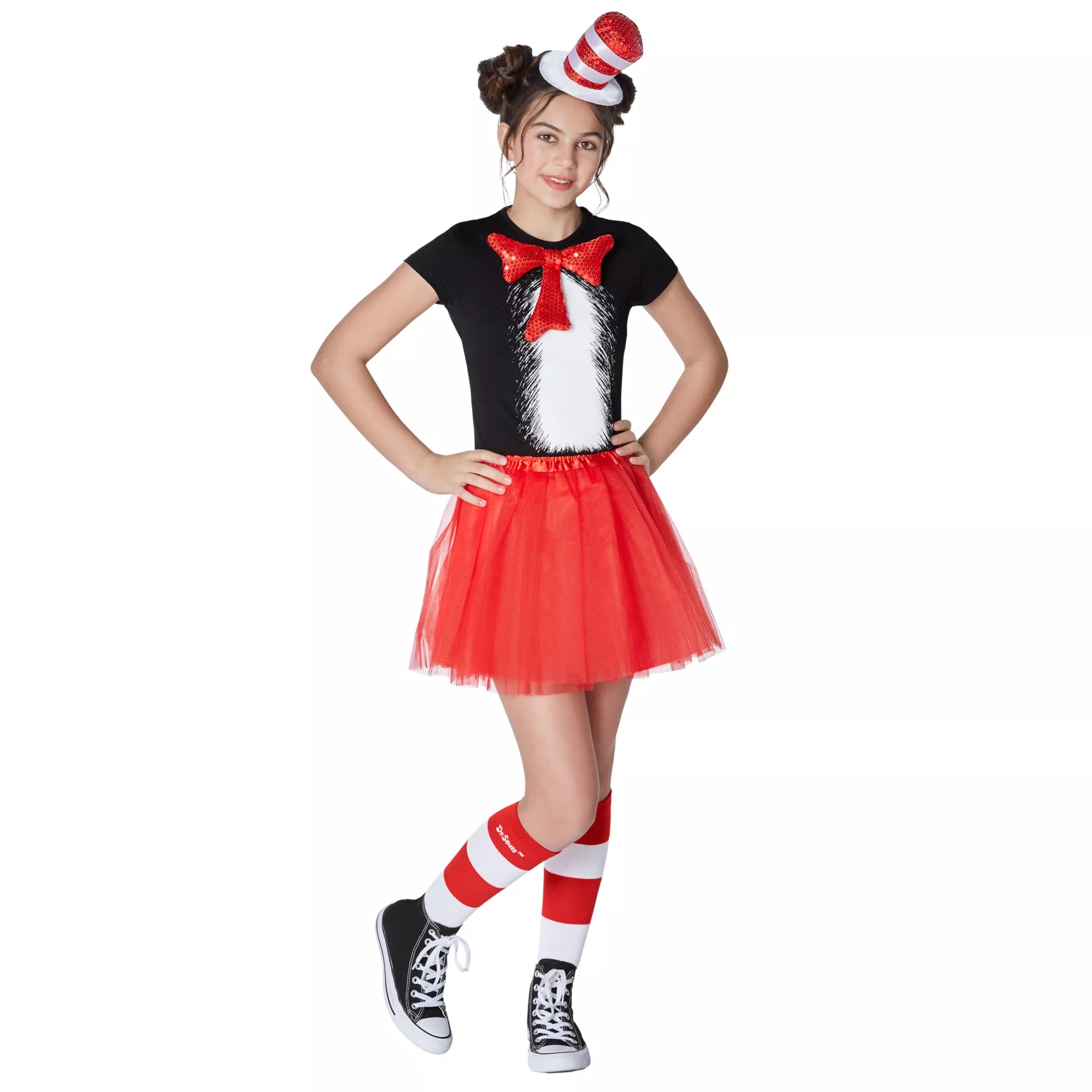 Kit de disfraz de Cat in the Hat para niña – Dr. Seuss - imagen 1