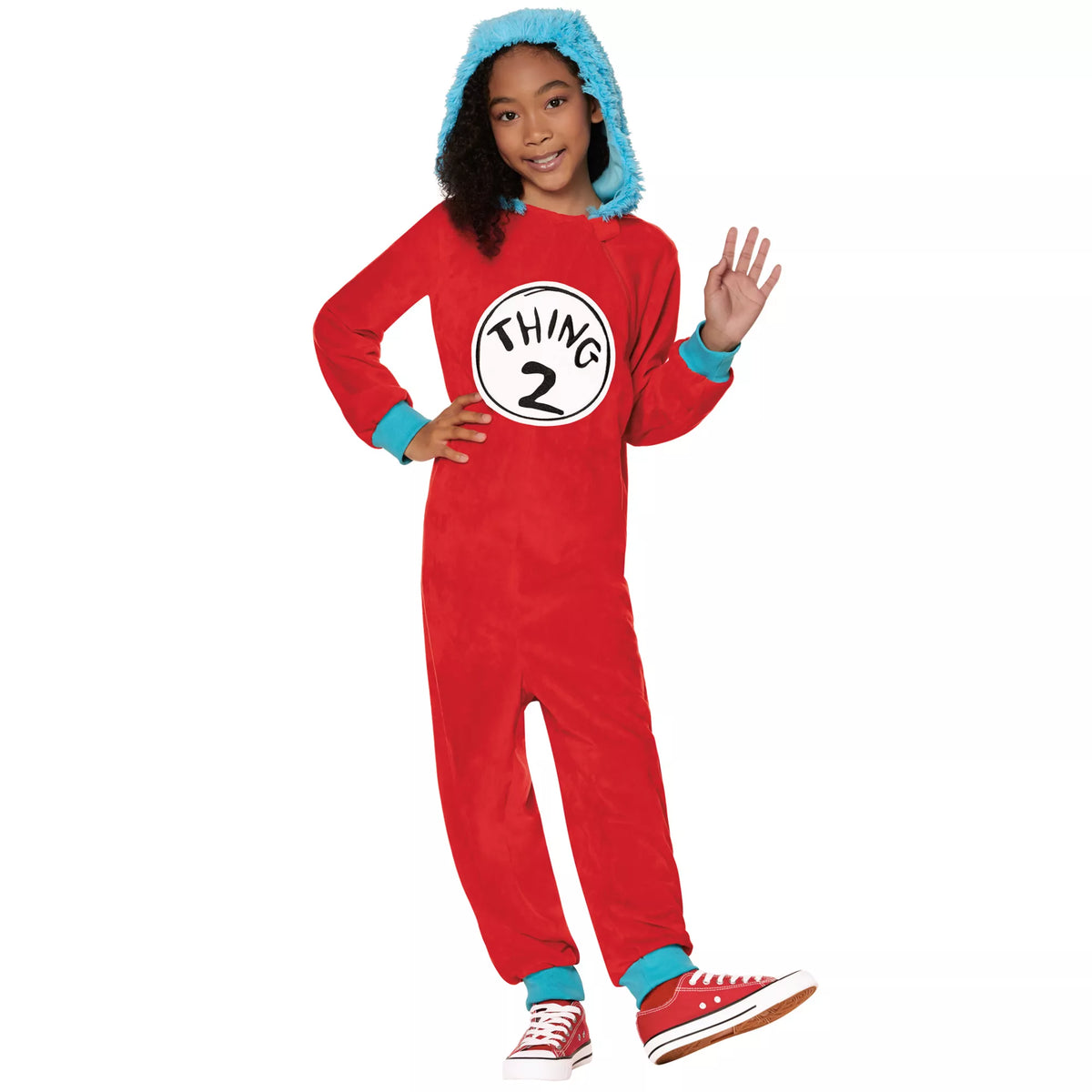 Disfraz con enterizo de Thing 1 and 2 para niña – The Cat in the Hat - imagen 3