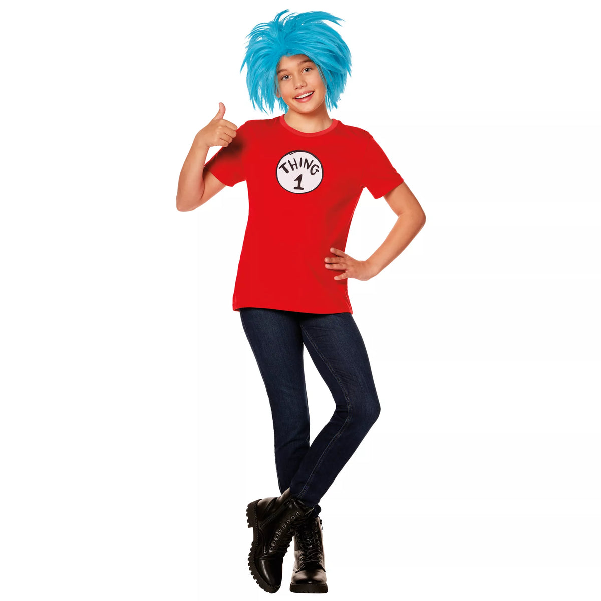 Kit de disfraz de Thing 1 and Thing 2 para niña – The Cat in the Hat - imagen 3