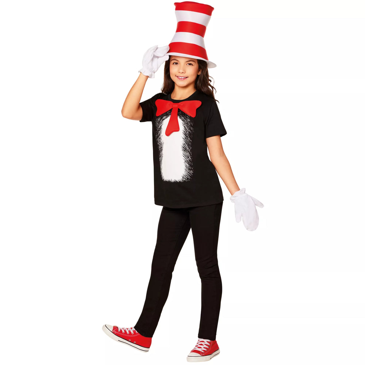 Kit de disfraz de The Cat in the Hat para niña - imagen 1