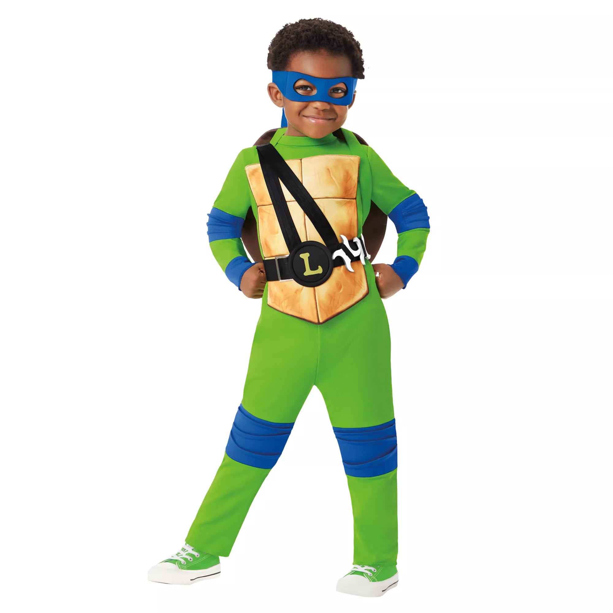 Disfraz con enterizo de Leonardo para niña pequeña – TMNT Mutant Mayhem - imagen 1