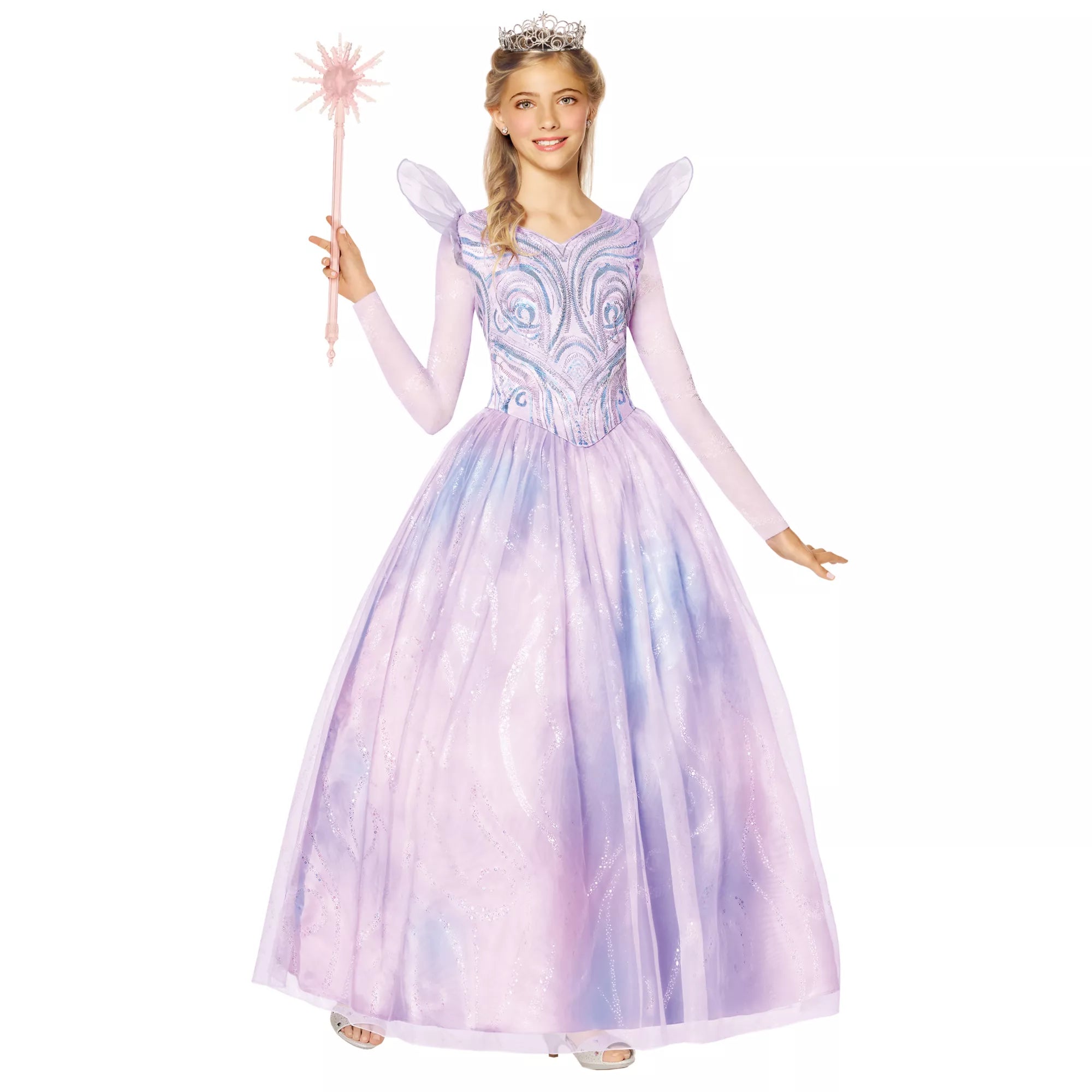 Disfraz con vestido de Glinda Blue para niña – Wicked: For Good - imagen 1