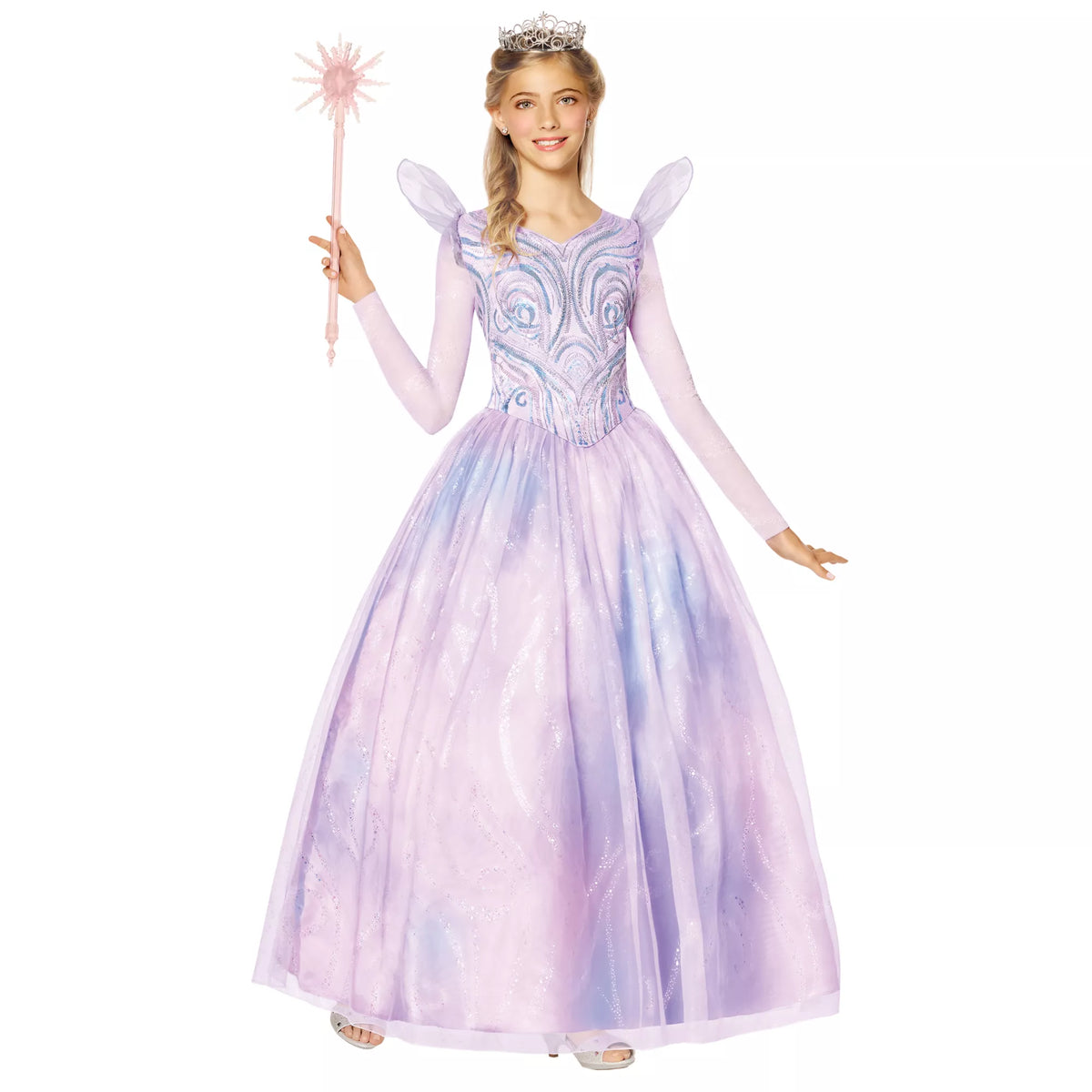 Disfraz con vestido de Glinda Blue para niña – Wicked: For Good - imagen 1