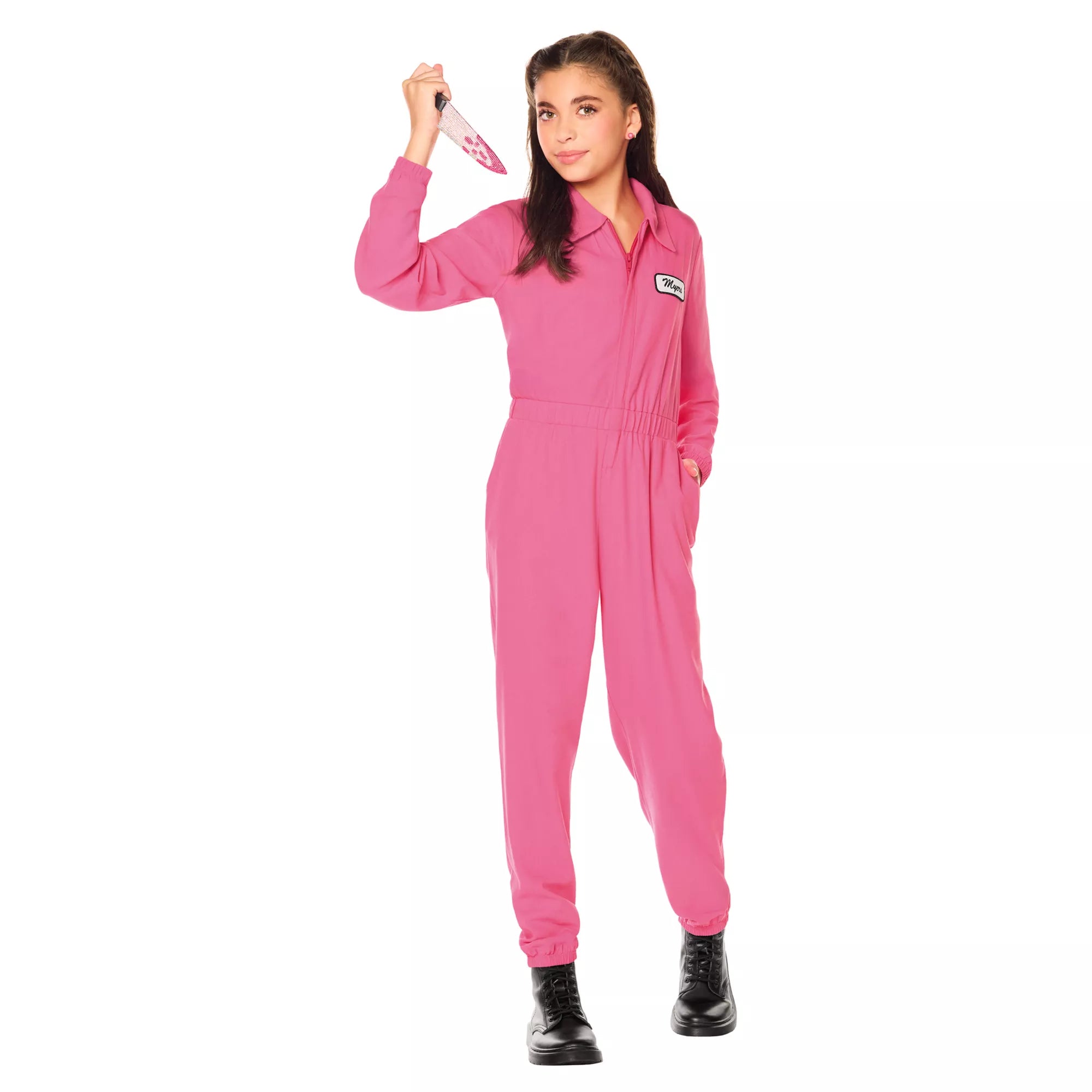 Disfraz con enterizo de Pink Michael Myers para niña - imagen 1