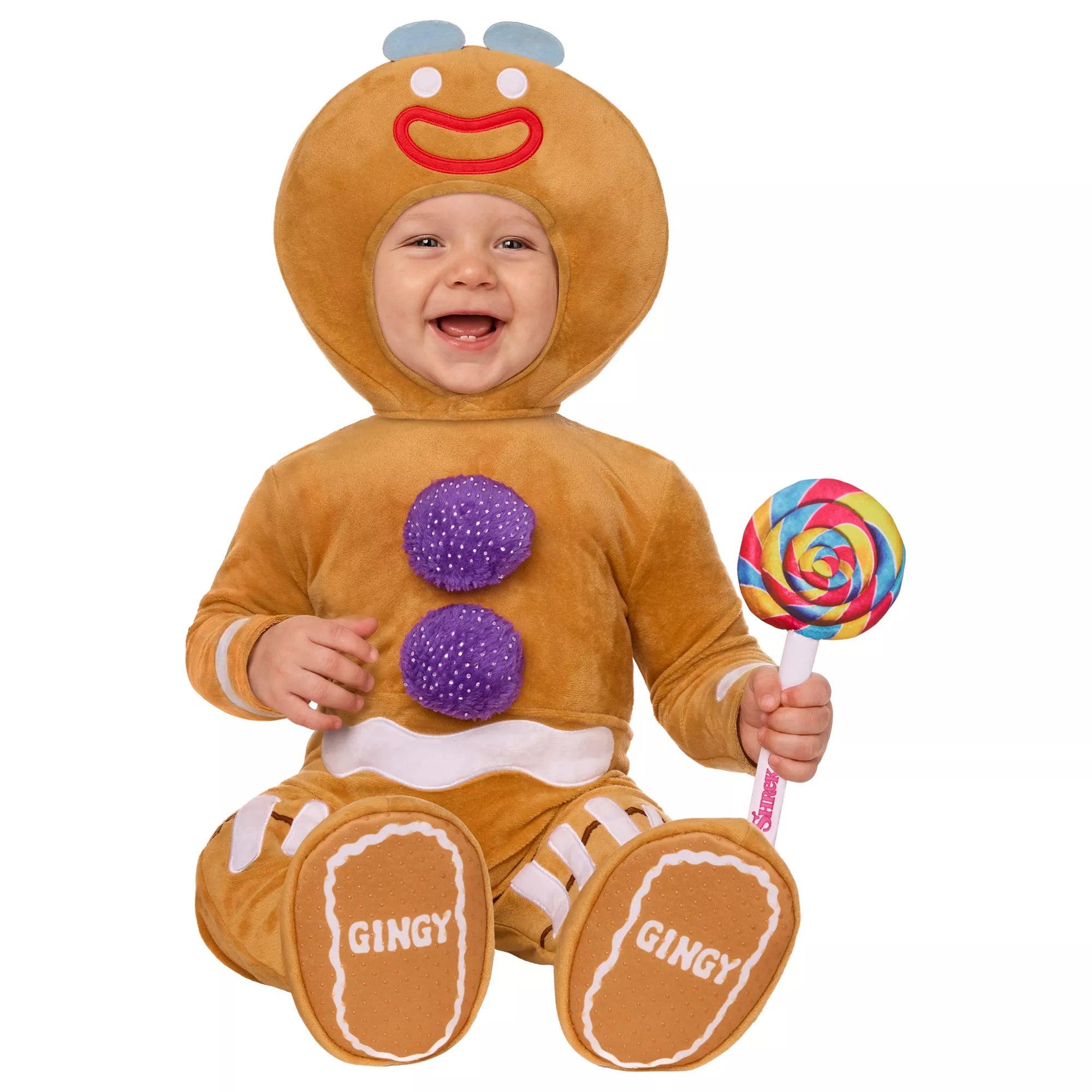 Disfraz con enterizo de Gingy para bebé – Shrek - imagen 1