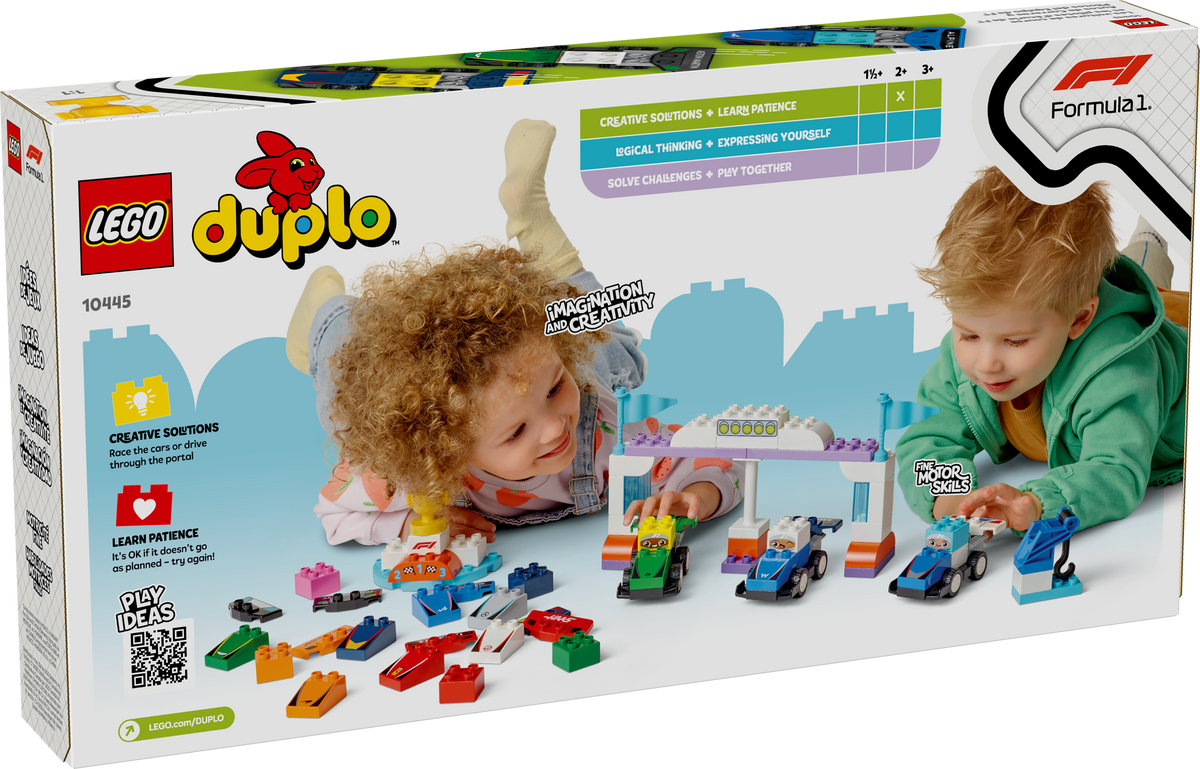 LEGO DUPLO Coches de Carreras y Pilotos del Equipo de F1 10445