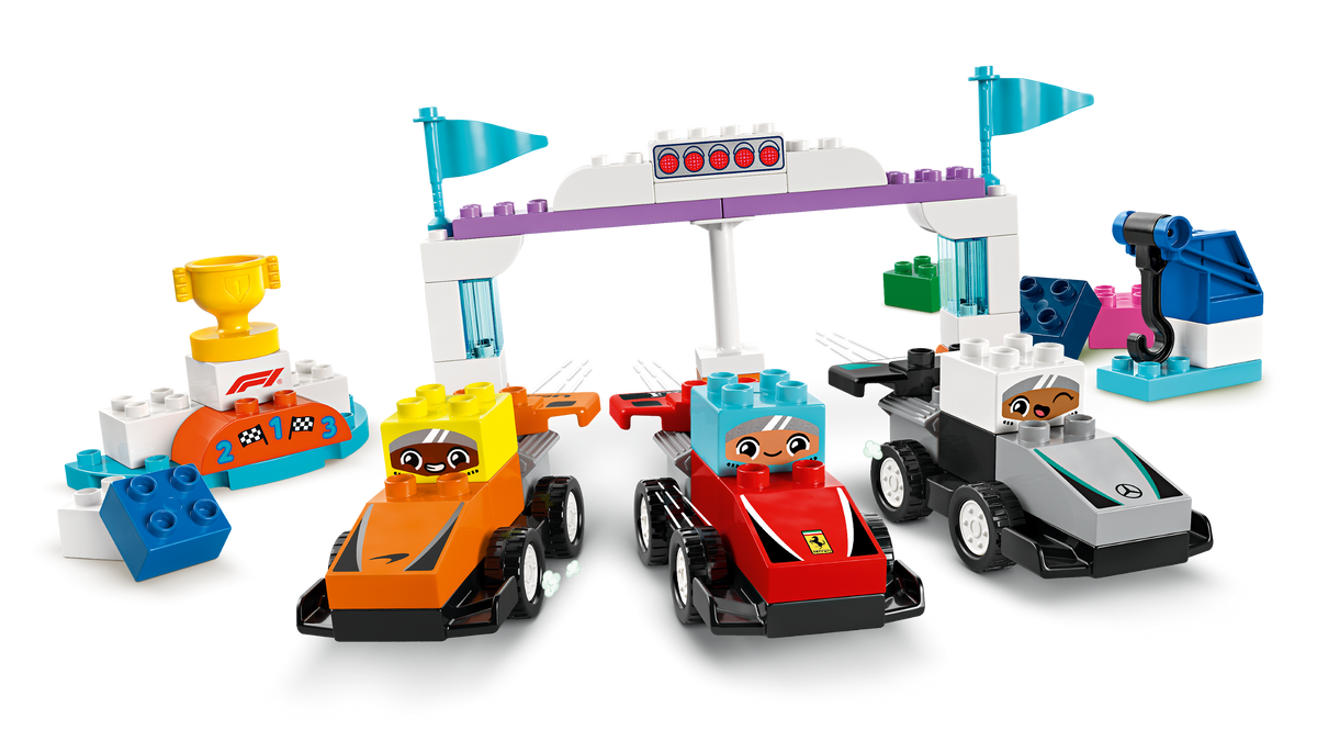 LEGO DUPLO Coches de Carreras y Pilotos del Equipo de F1 10445