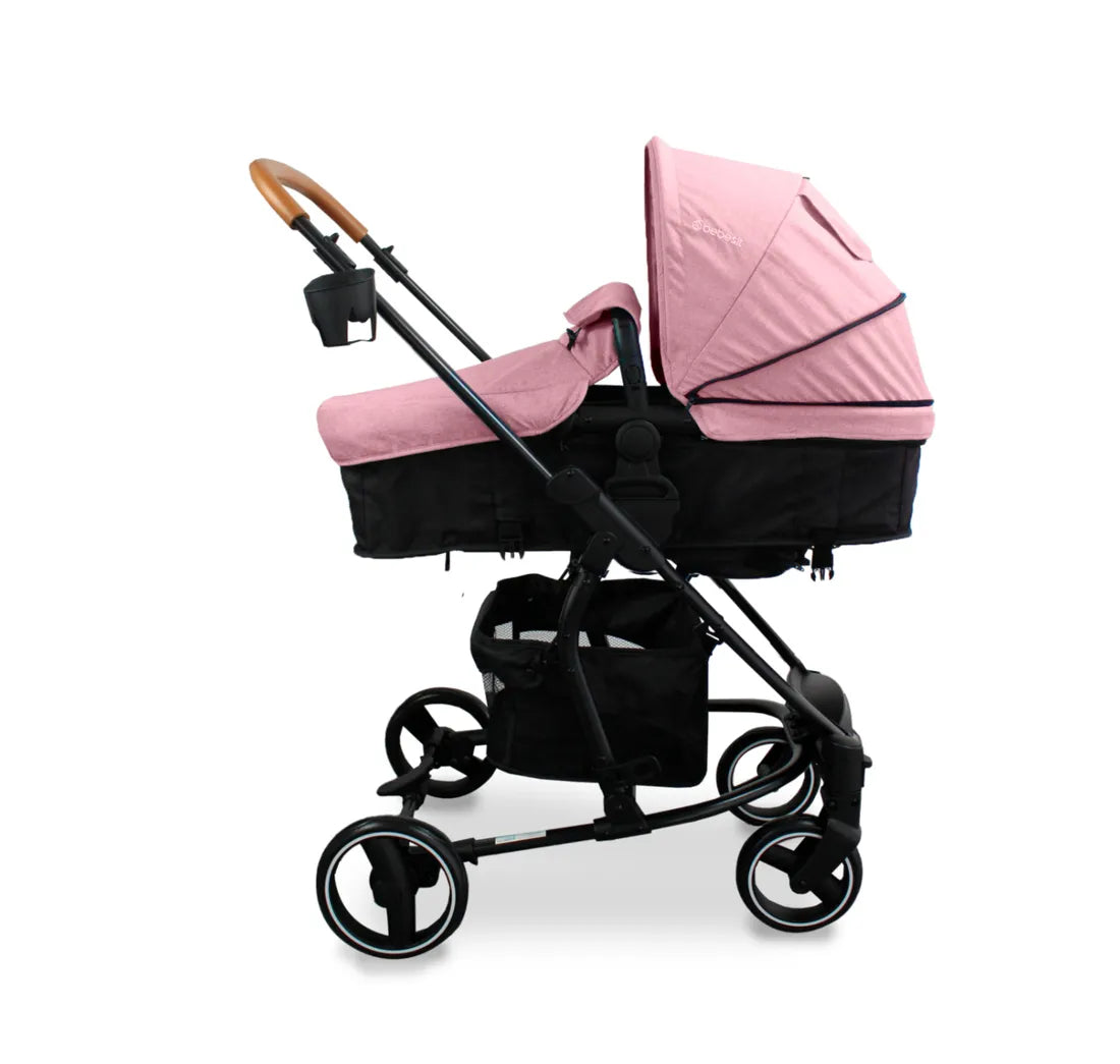 Coche Tipo Moisés Prima Rosado - Bebesit