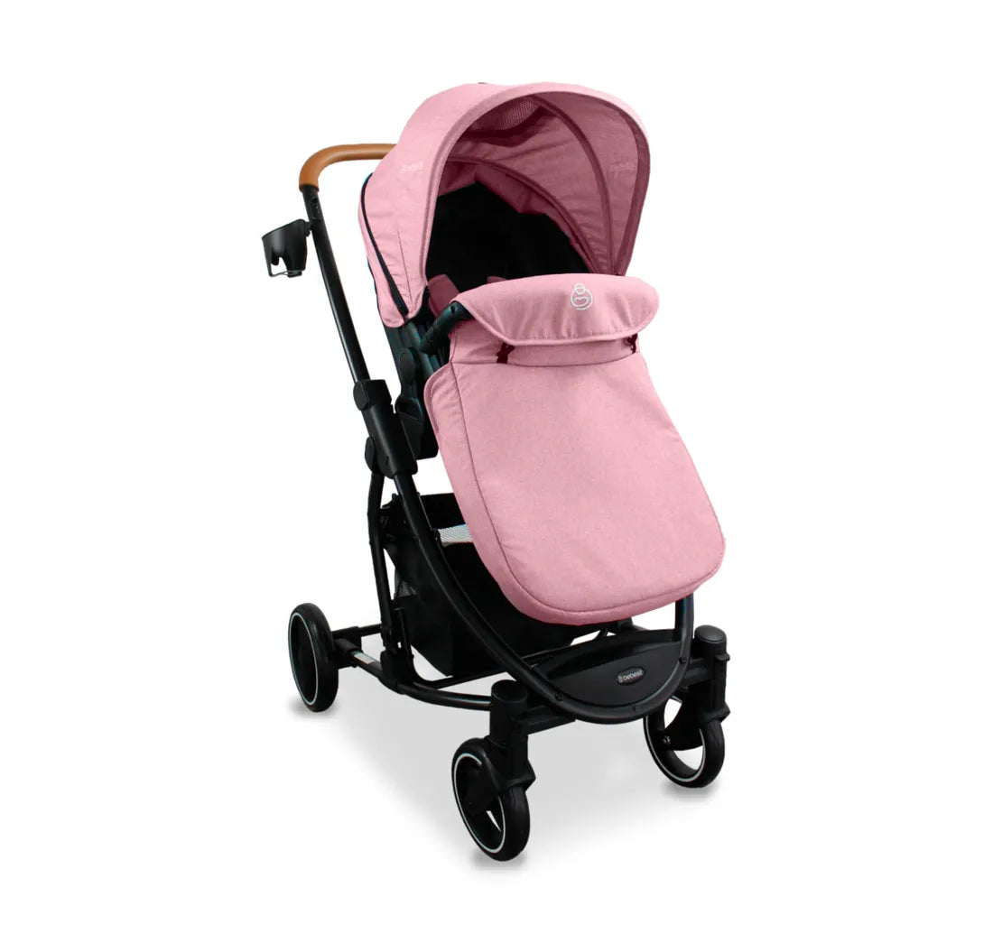Coche Tipo Moisés Prima Rosado - Bebesit