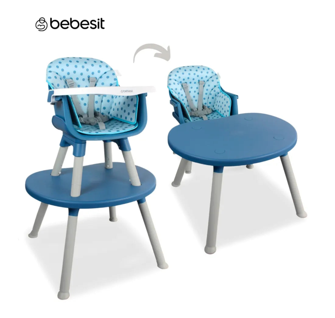 Silla Comedor 3 en 1 Baby Desk Azul - Bebesit