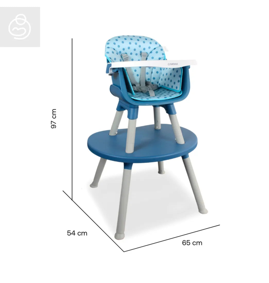 Silla Comedor 3 en 1 Baby Desk Azul - Bebesit