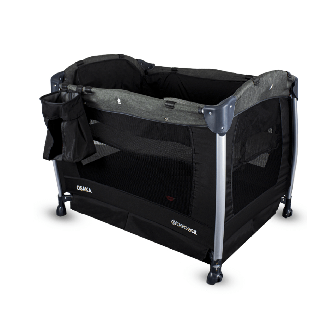 Cuna Corral para Bebé Pack N Play Osaka con Moisés Negro - Bebesit