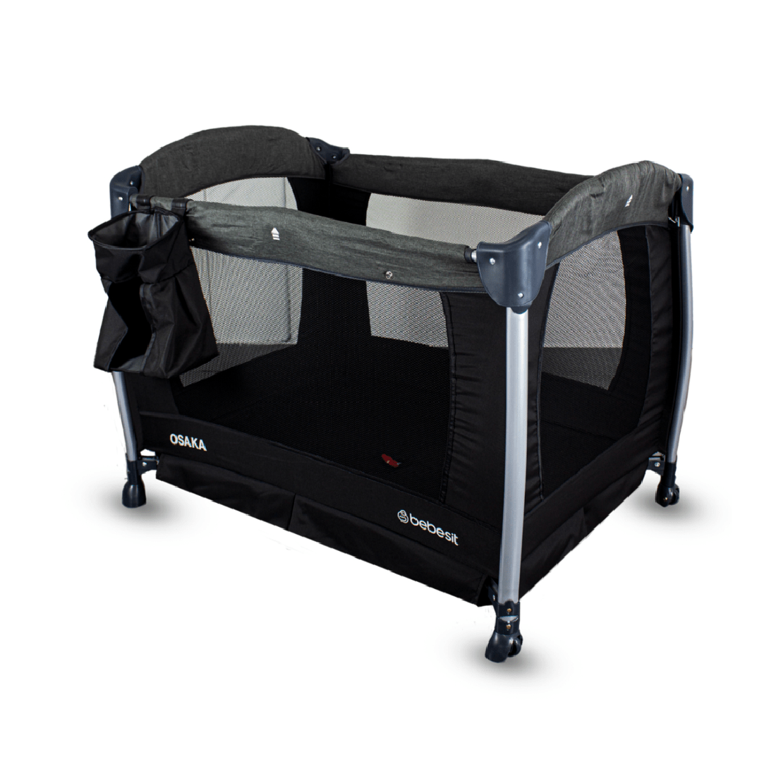 Cuna Corral para Bebé Pack N Play Osaka con Moisés Negro - Bebesit
