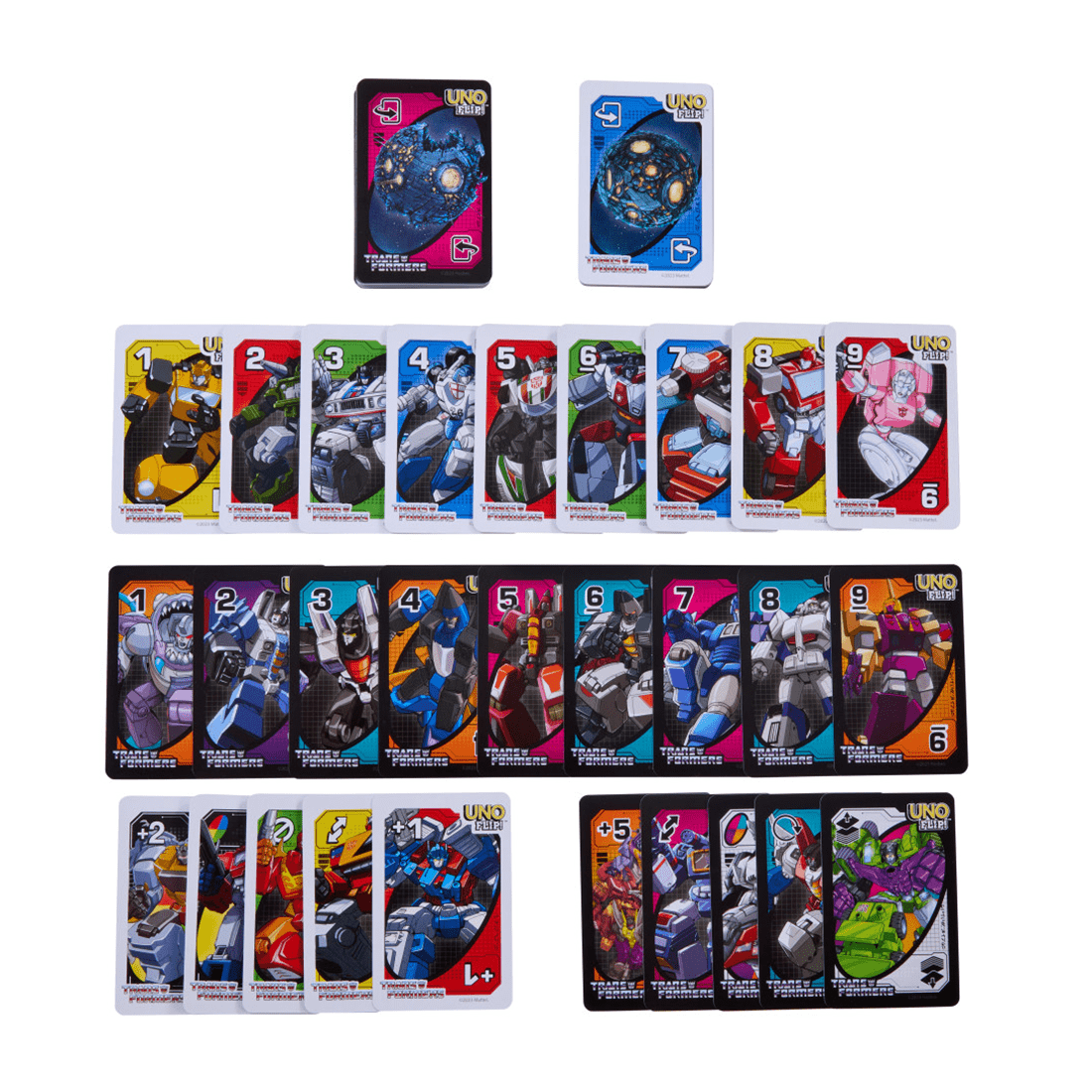Juego de Cartas Flip Transformers - UNO