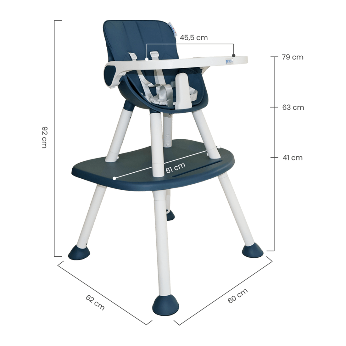Silla Comedor para Bebé Tango Escritorio Azul - Priori