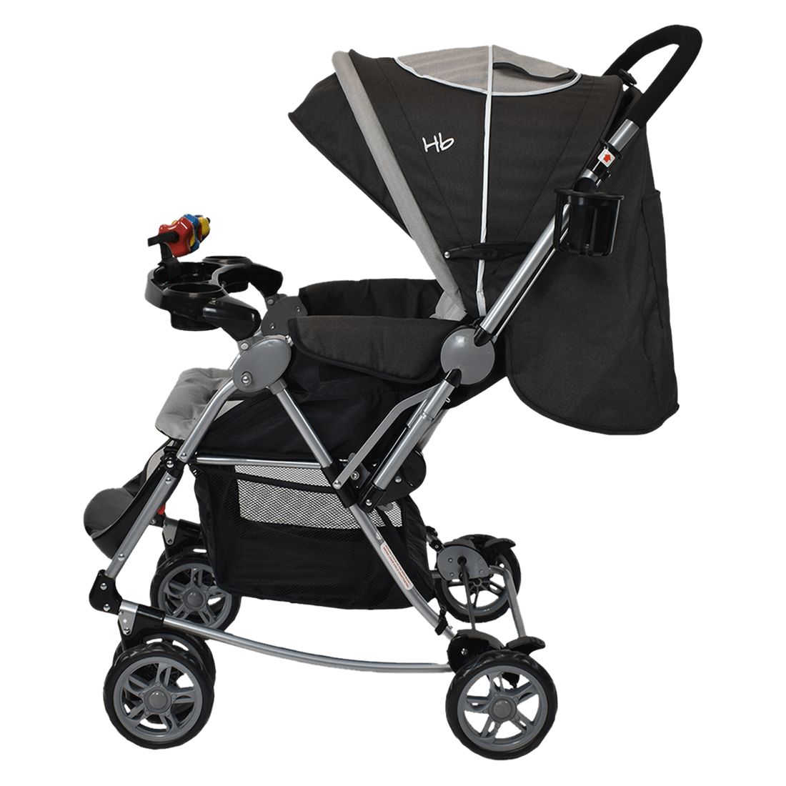 Coche Mecedora para Bebé Reversible Logan Gris - Happy Baby